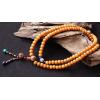 Handmade 108 Beads Natural Bodhi Gobi Agate Dzi Lobular Rosewood Buddhist Necklace