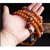 Handmade 108 Beads Natural Bodhi Gobi Agate Dzi Lobular Rosewood Buddhist Necklace