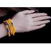 Natural 6MM Yellow Tridacna Om Mani Padme Hum 108 Prayer Beads Layered Bracelet