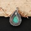 Amazing Nepal Silver 925 Natural Turquoise Pendant NO Chain