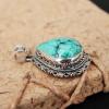 Amazing Nepal Silver 925 Natural Turquoise Pendant NO Chain