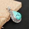 Amazing Nepal Silver 925 Natural Turquoise Pendant NO Chain