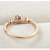 Brazil Natural Rose Pink Tourmaline 925 Silver 18k Gold Plated Princess Ring