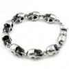 Handmade Fashiion Punk Style Skull Titanium Steel Bracelet