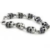 Handmade Fashiion Punk Style Skull Titanium Steel Bracelet