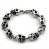 Handmade Fashiion Punk Style Skull Titanium Steel Bracelet