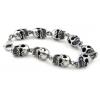 Handmade Fashiion Punk Style Skull Titanium Steel Bracelet