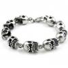 Handmade Fashiion Punk Style Skull Titanium Steel Bracelet