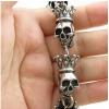 Fashion Punk Style Crown Skull Titanium Steel Bracelet