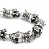 Fashion Punk Style Crown Skull Titanium Steel Bracelet