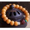 12MM Yellow Bodhi Bracelet With 14MM Lobular Red Sandalwood Totus  Buddhist Stupa