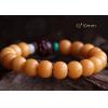 12MM Yellow Bodhi Bracelet With 14MM Lobular Red Sandalwood Totus  Buddhist Stupa