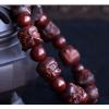 15MM Lobular Red Sandalwood The Eighteen Arhat Carving Mans Prayer Bracelets