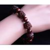 15MM Lobular Red Sandalwood The Eighteen Arhat Carving Mans Prayer Bracelets