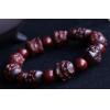 15MM Lobular Red Sandalwood The Eighteen Arhat Carving Mans Prayer Bracelets