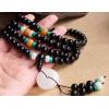 Fashion Tibetan Natural 8MM 108 Rainbow Obsidian Beads Multilayer Bracelet