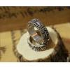 Vintage Style Nepal Handmade Carving 925 Silver Buddhist Guardians Ring