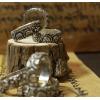 Vintage Style Nepal Handmade Carving 925 Silver Buddhist Guardians Ring