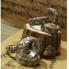 Vintage Style Nepal Handmade Carving 925 Silver Buddhist Guardians Ring