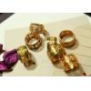 Thailand Gold Plated 925 Silver Gilding Enamels Chinese Auspicious Knot Hollow Out Ring