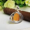 Natural Fashion Amber 925 Silver Pendant