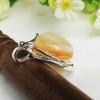 Natural Fashion Amber 925 Silver Pendant