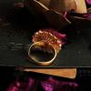 Thailand Genuine 925 Silver Gilding Colour Enamels Ruby Ring