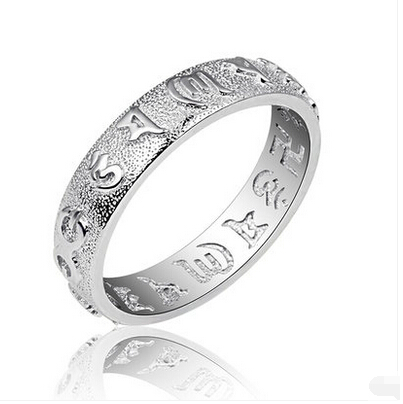 925 Silver OM MANI PADME HUM Lucky Ring For Men And Women 925 Silver OM MANI PADME HUM Lucky Ring For Men And Women