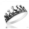 Vintage Silver 925 Crown Little Finger Ring For Womens