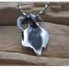 Vintage Style 925 Silver Reaper Skull Necklace Pendant