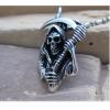 Vintage Style 925 Silver Reaper Skull Necklace Pendant