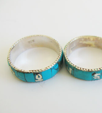 Nepalese 925 Silver Handmade Turquoise Ring Nepalese 925 Silver Handmade Turquoise Ring
