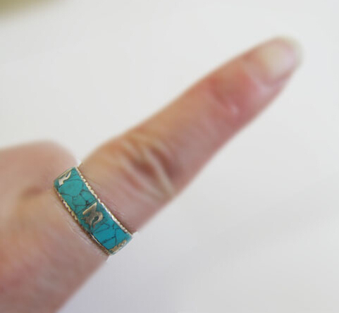 Nepalese 925 Silver Handmade Turquoise Ring Nepalese 925 Silver Handmade Turquoise Ring