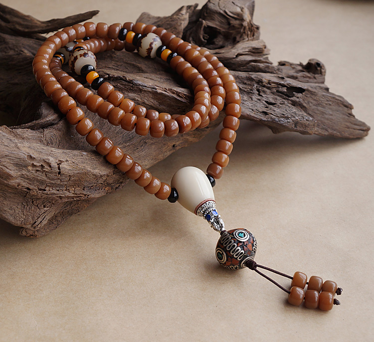 Weathering Old Bodhi Beads 108 Prayer Mala Bracelet Weathering Old Bodhi Beads 108 Prayer Mala Bracelet