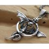 Retro 925 Sterling Silver Flying Dragon with Wings Man Necklace Pendant Sale