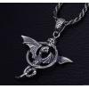 Retro 925 Sterling Silver Flying Dragon with Wings Man Necklace Pendant Sale