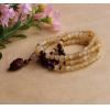 Natural 108 6MM Sheep Horns Lobular Red Sandalwood Brave Troops Prayer Beads Bracelet