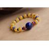 Baltic Sea Natural Amber with Big Lapis lazuli Bead Bracelet Limited Edition