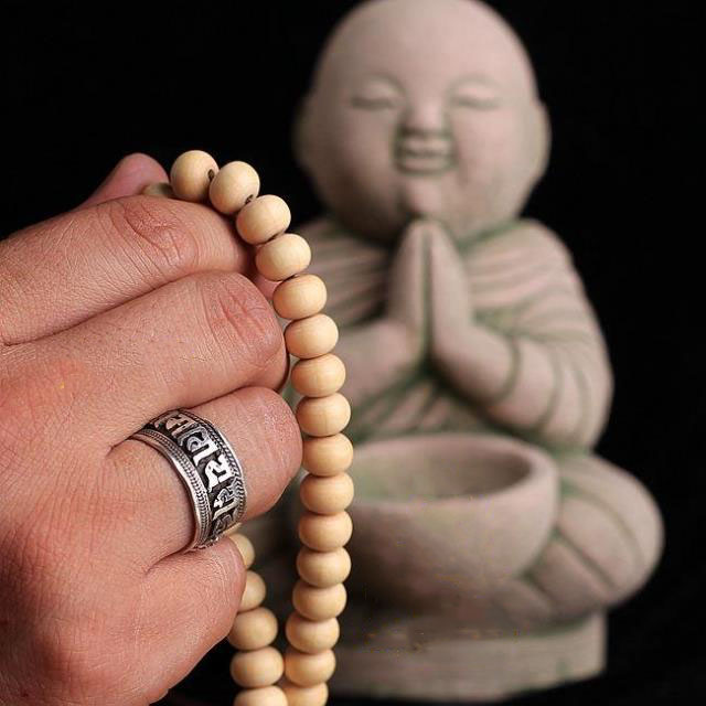 Nepal Handmade 925 Sterling Silver Sanskrit Om Mani Padme Hum Mantra Ring Nepal Handmade 925 Sterling Silver Sanskrit Om Mani Padme Hum Mantra Ring
