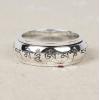 Handmade S990 Silver Om Mani Padme Hum Fashion Men Women Handmade Tibetan Spinning Ring