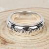 Handmade S990 Silver Om Mani Padme Hum Fashion Men Women Handmade Tibetan Spinning Ring