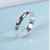 4MM Fashion Handmade S925 Sterling Silver Simple Woman And Men Ring