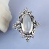 Handmade Vintage Natural Moonstone 925 Silver Princess Ring Women