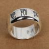 11MM Handmade 990 Silver Chinese Taoism Lucky Ring