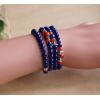 5MM 108 Natural Lapis Lazuli Malas With Chalcedony Agate Layered Buddhism Bracelet