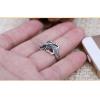 Vintage Mens 925 Sterling Silver Dragon Open Ring Style A