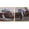 Vintage Mens 925 Sterling Silver Dragon Open Ring Style B