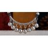 Retro S925 Silver Women Hollow Open Bracelet With Bells