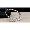 Retro S925 Silver Women Hollow Open Bracelet With Bells