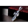 Retro S925 Silver Men Snake And Cross Pendant